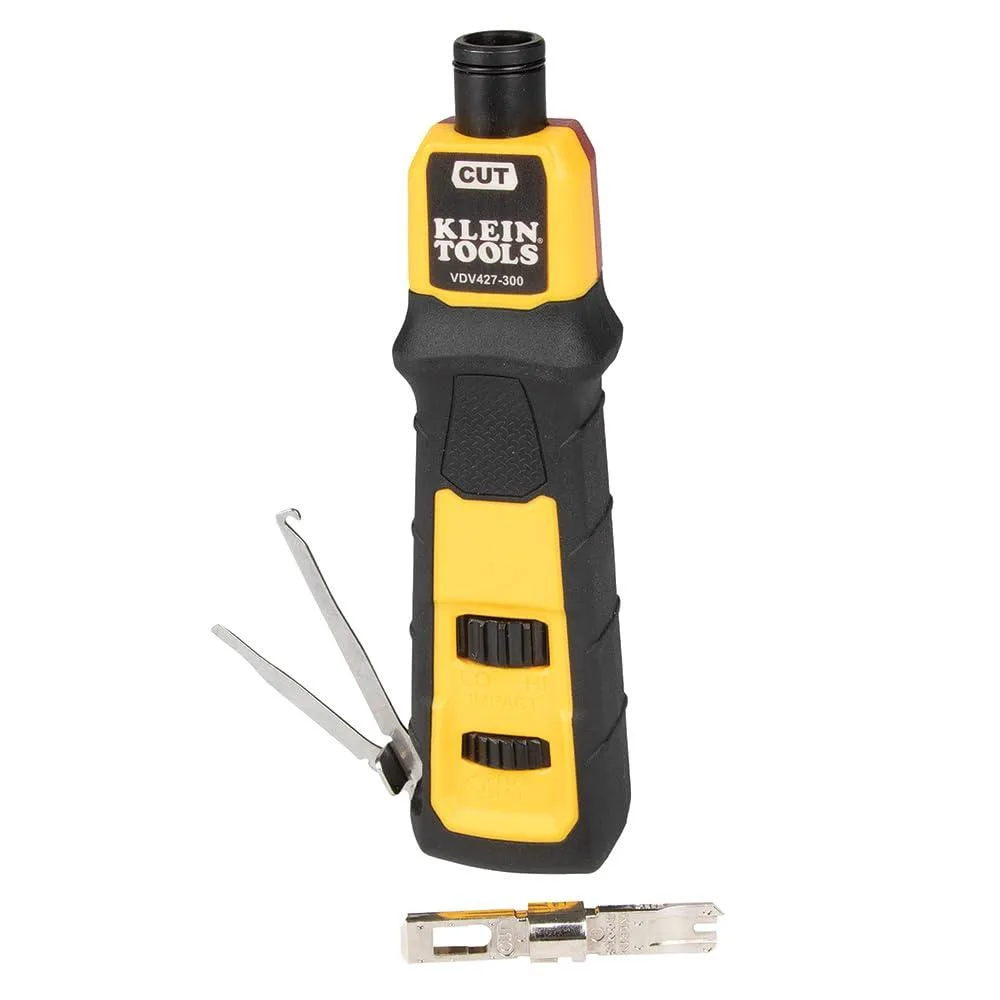 Klein Tools VDV427-300 punchdown tool with 66/110 blade, cushioned handle, spring-loaded