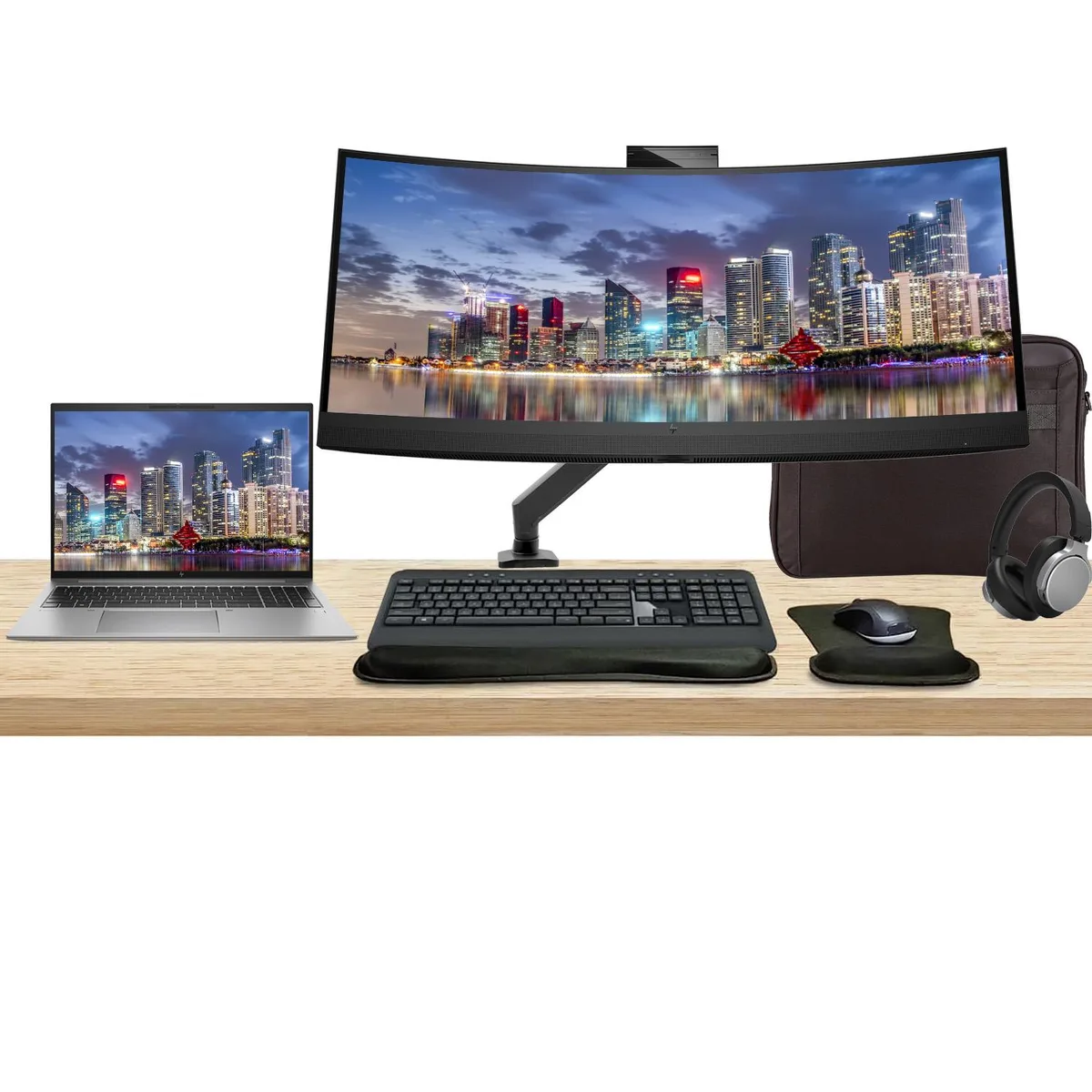 HP HP ZBook Firefly G10 16" i7-1370P 16GB 512GB Win 11 Pro Z34c 34" MK540 Bundle — product photo