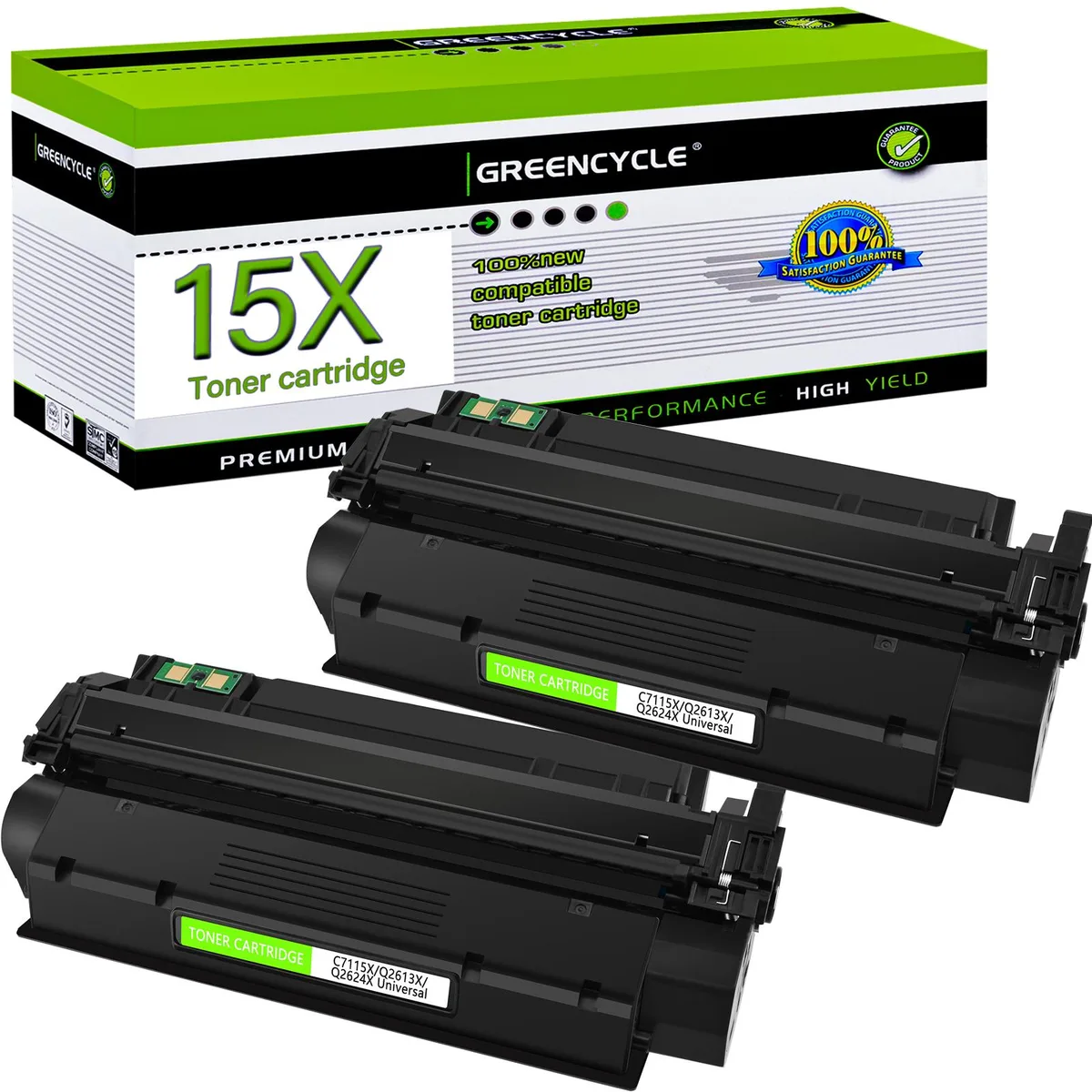GREENCYCLE GREENCYCLE C7115X toner cartridge 2-pack black — product photo