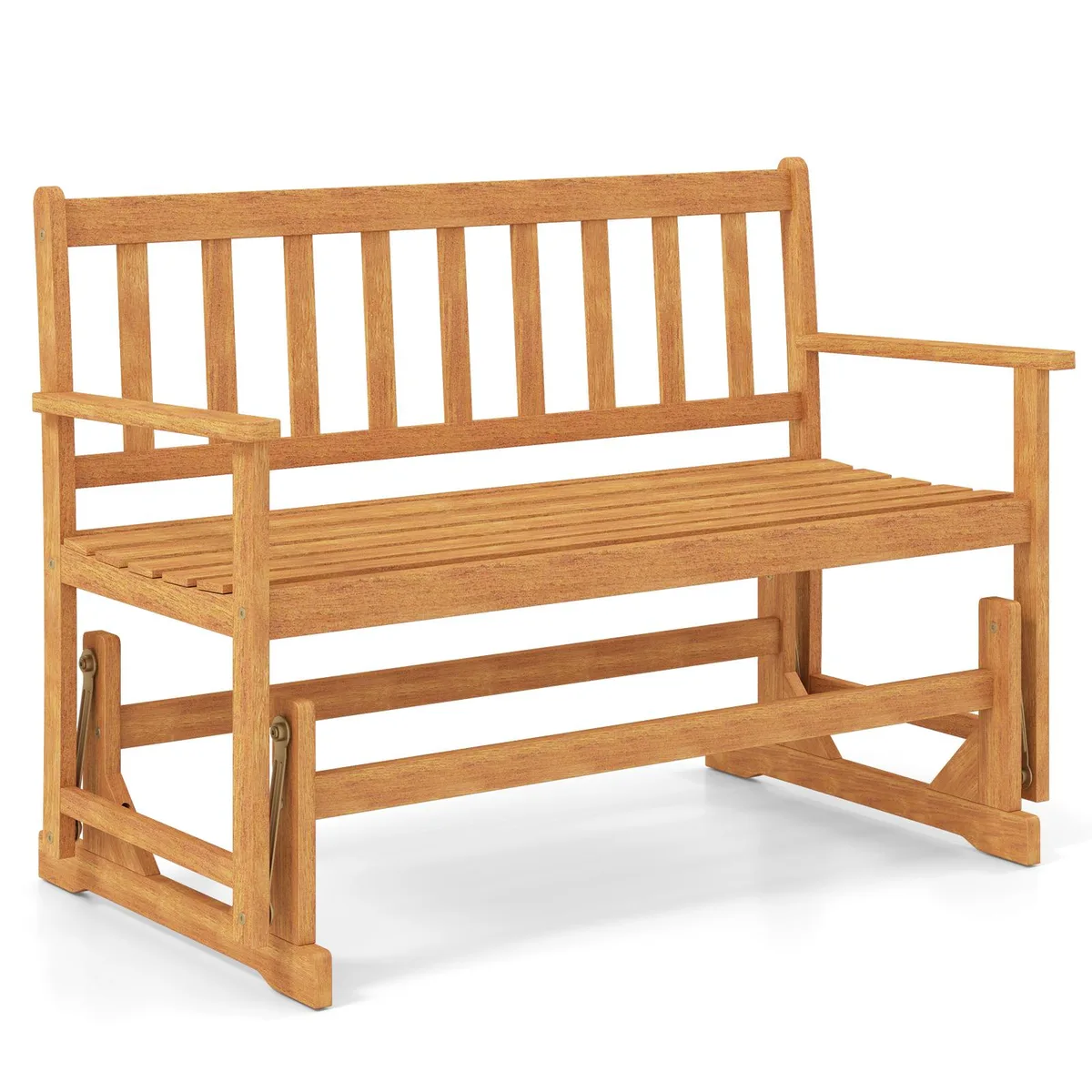 SlickBlue SlickBlue 2-Person Acacia Wood Glider Bench Loveseat — product photo