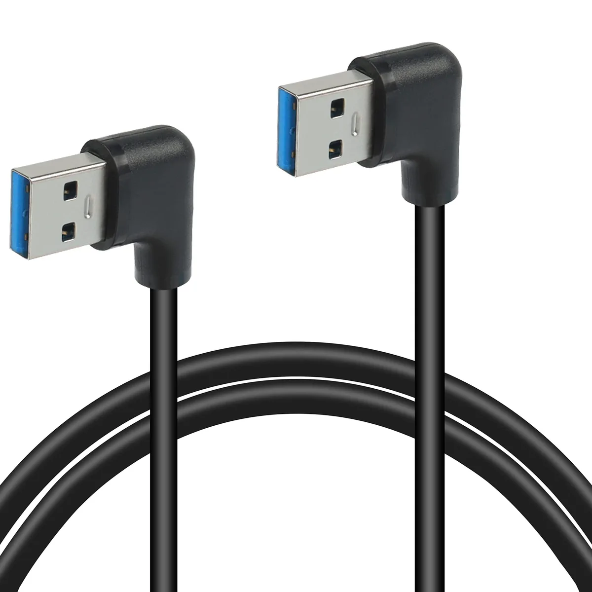 BUCIER BUCIER USB 3.0 A Male to Male Cable 60 cm Black Left Angle to Left Angle — product photo