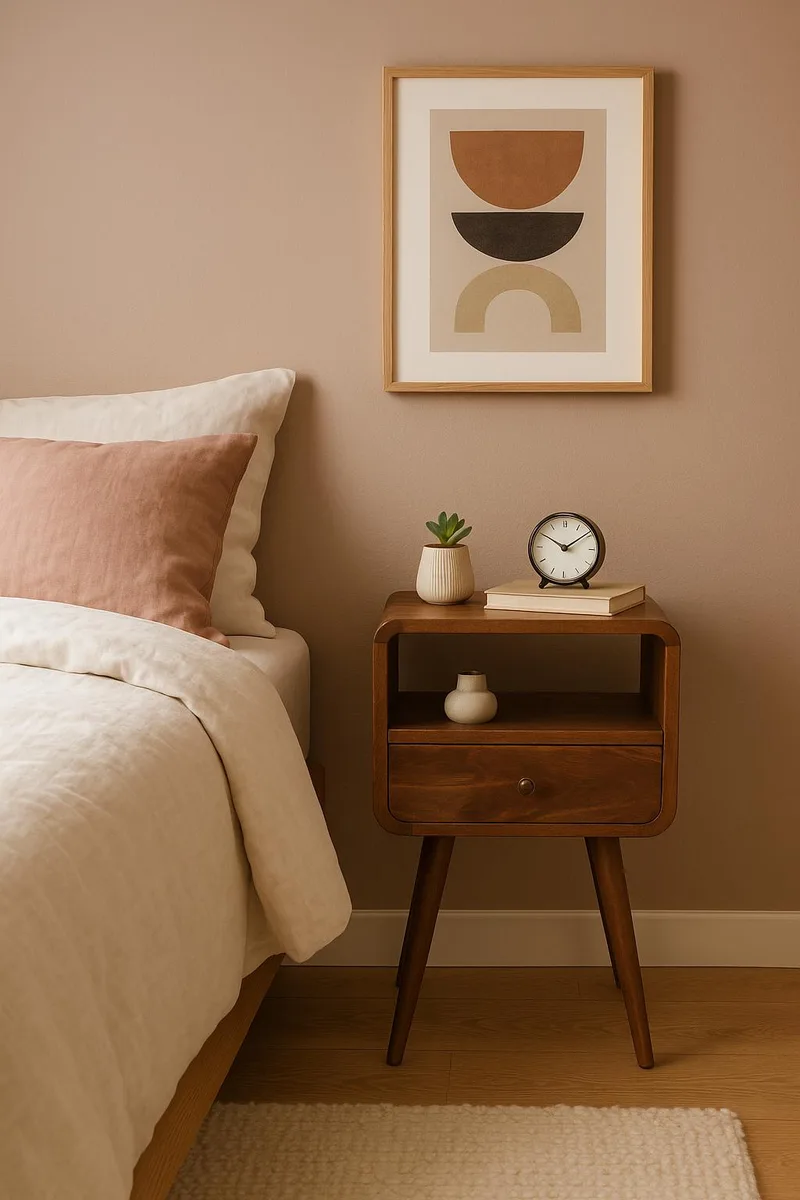 tuphen tuphen Mini Chestnut Curve Bedside 1 Open-Slot 1 Drawer — product photo