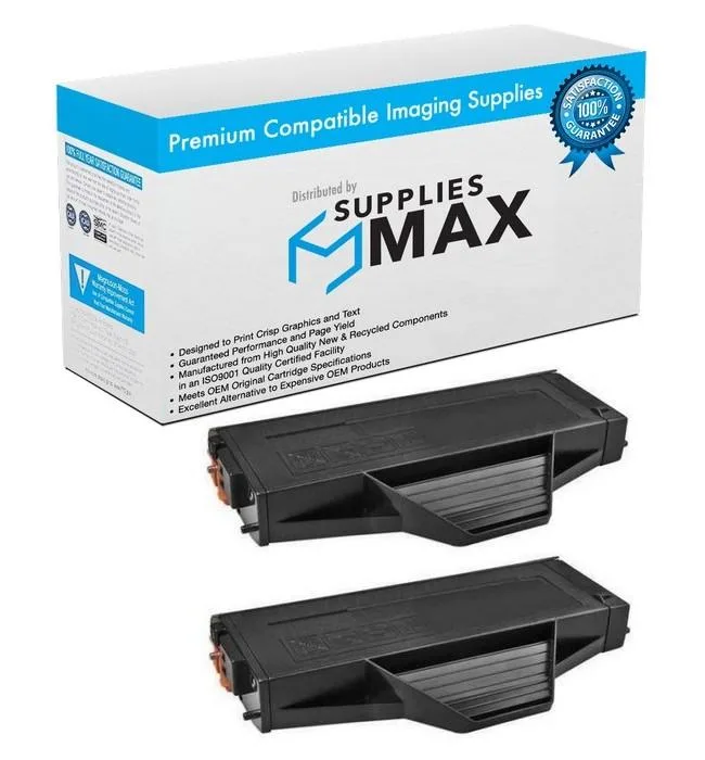 SuppliesMax SuppliesMax PANKX-FAT407_2PK Black Toner Cartridge 2 Pack 2500 Pages — product photo