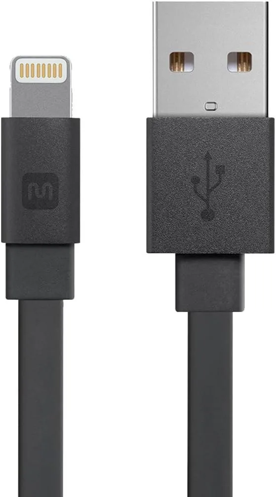 Chopmate Chopmate Flat MFi Certified Lightning to USB-A Cable 3 Feet Black Premium Series — product photo
