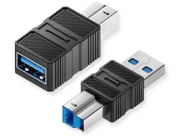 LORDWORLD LORDWORLD 2 Pack USB 3.0 Type A Male/Female to USB 3.0 Type B Male Adapter — product photo
