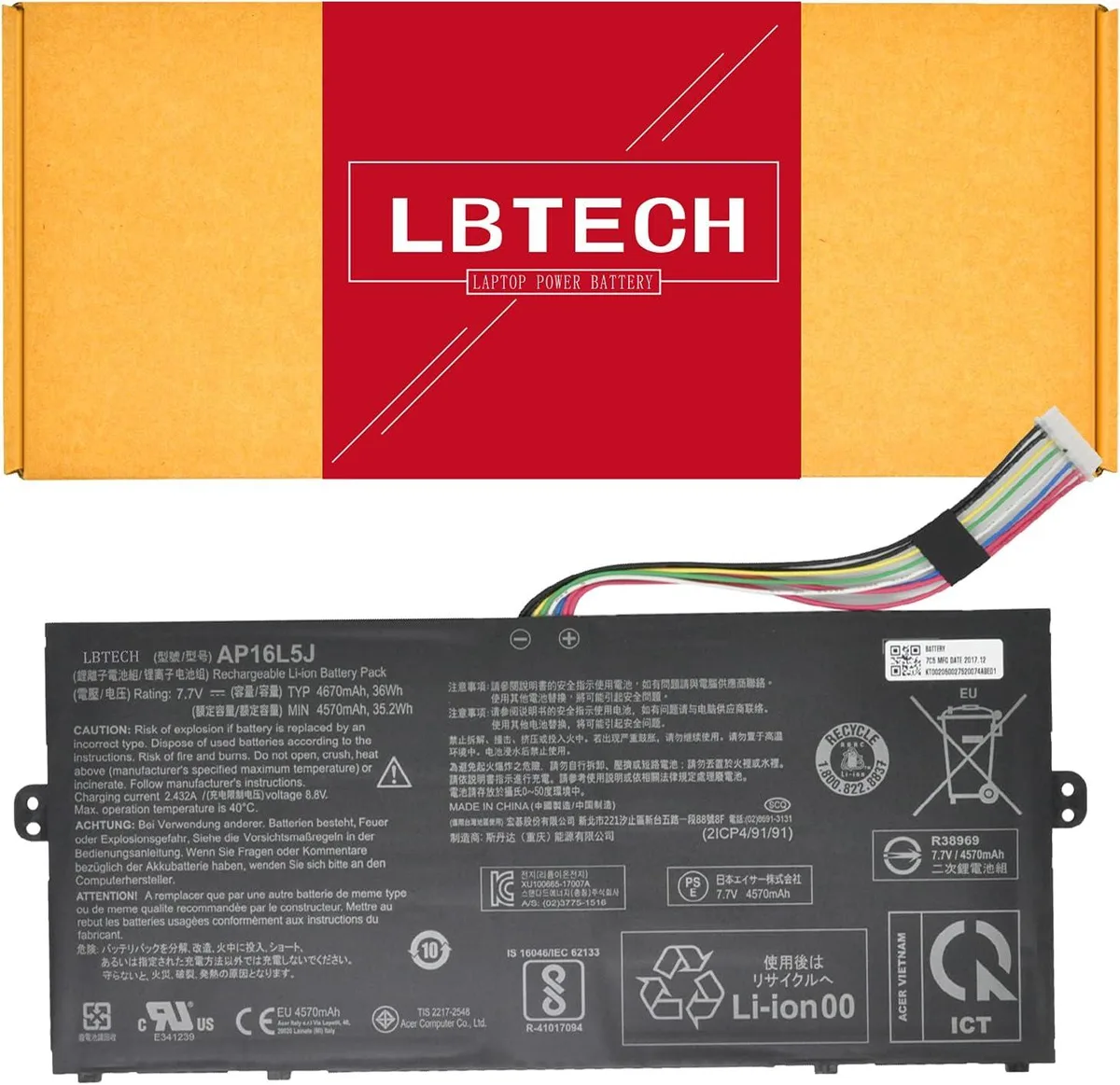NShi NShi AP16L5J 7.7V 4670mAh 36Wh laptop battery — product photo