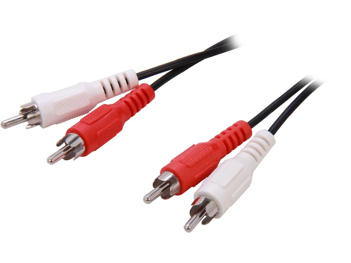 Cables To Go Cables To Go 40464 RCA Stereo Audio Cable 6 ft Black Male to Male Double Shielded — product photo