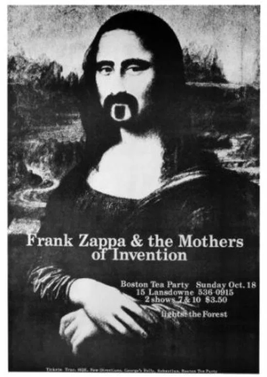 Frank Zappa Mona Lisa poster 24 by 36 inches on heavy paper