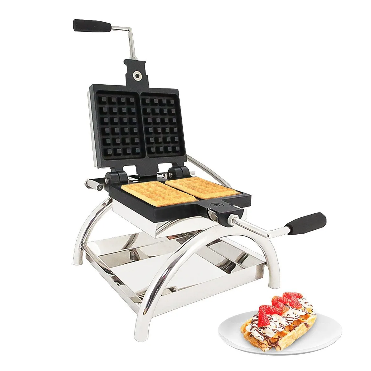 ALDKitchen ALDKitchen AP-31 Rotating Belgian Waffle Maker 2 Waffles 2.0kW 110V — product photo