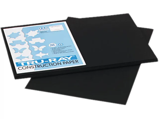 Pacon Pacon 103061 Paper 76 lbs 12 x 18 Black 50 Sheets — product photo