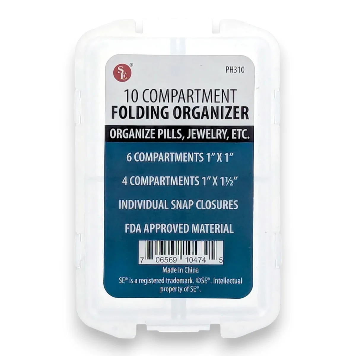 Sona Enterprises Sona Enterprises PPB00012 10 Compartment Folding Organizer Home Health Care — product photo