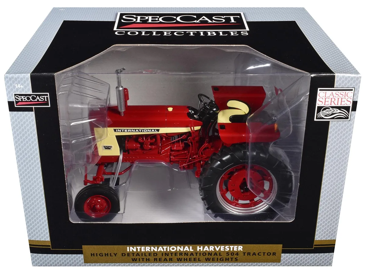 SpecCast Collectibles SpecCast Collectibles International Harvester 504 Tractor 1/16 Scale Red Classic Series Rear Wheel Weights — product photo