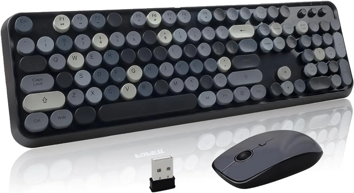 TUKO TUKO Wireless Gaming Keyboard & Mouse Combo Black Grey — product photo