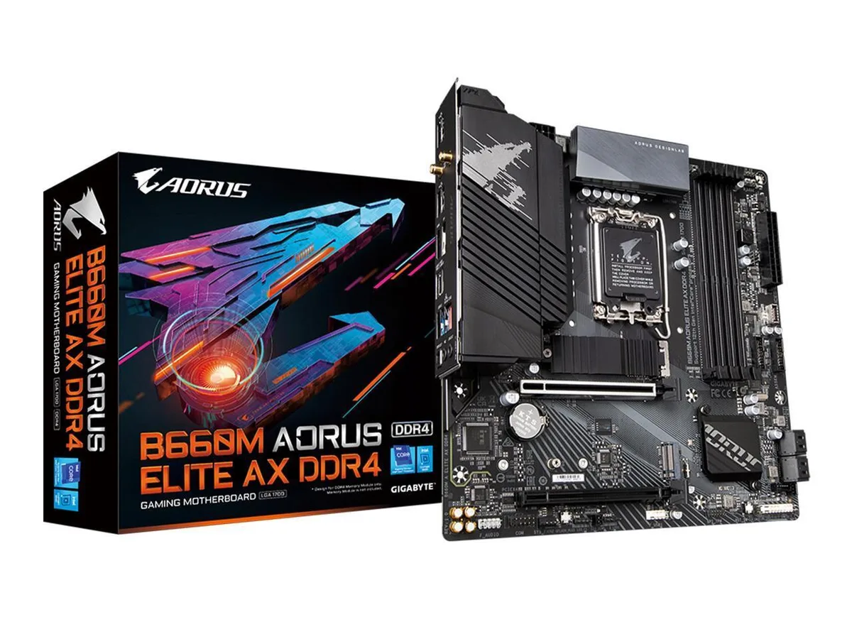 GIGABYTE GIGABYTE B660M AORUS ELITE AX DDR4 Intel motherboard — product photo
