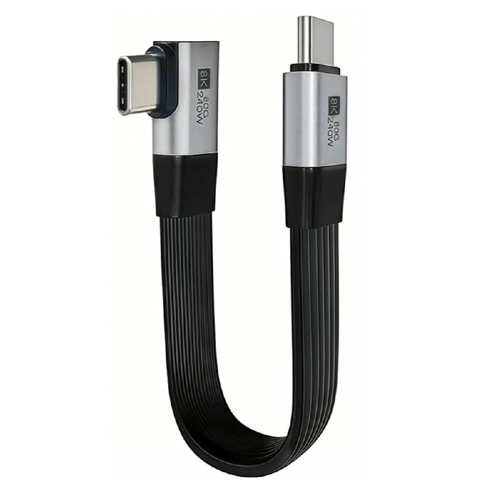 Fervit Fervit USB5.0 80Gbps 240W 16K 8K 5K Right Angle 20cm Cable — product photo