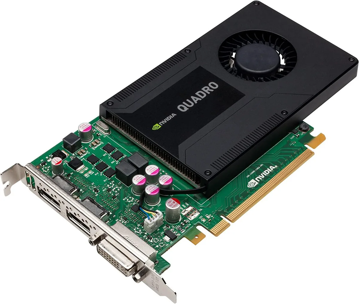 PNY Quadro K2000 single-fan graphics card in anti-static bag