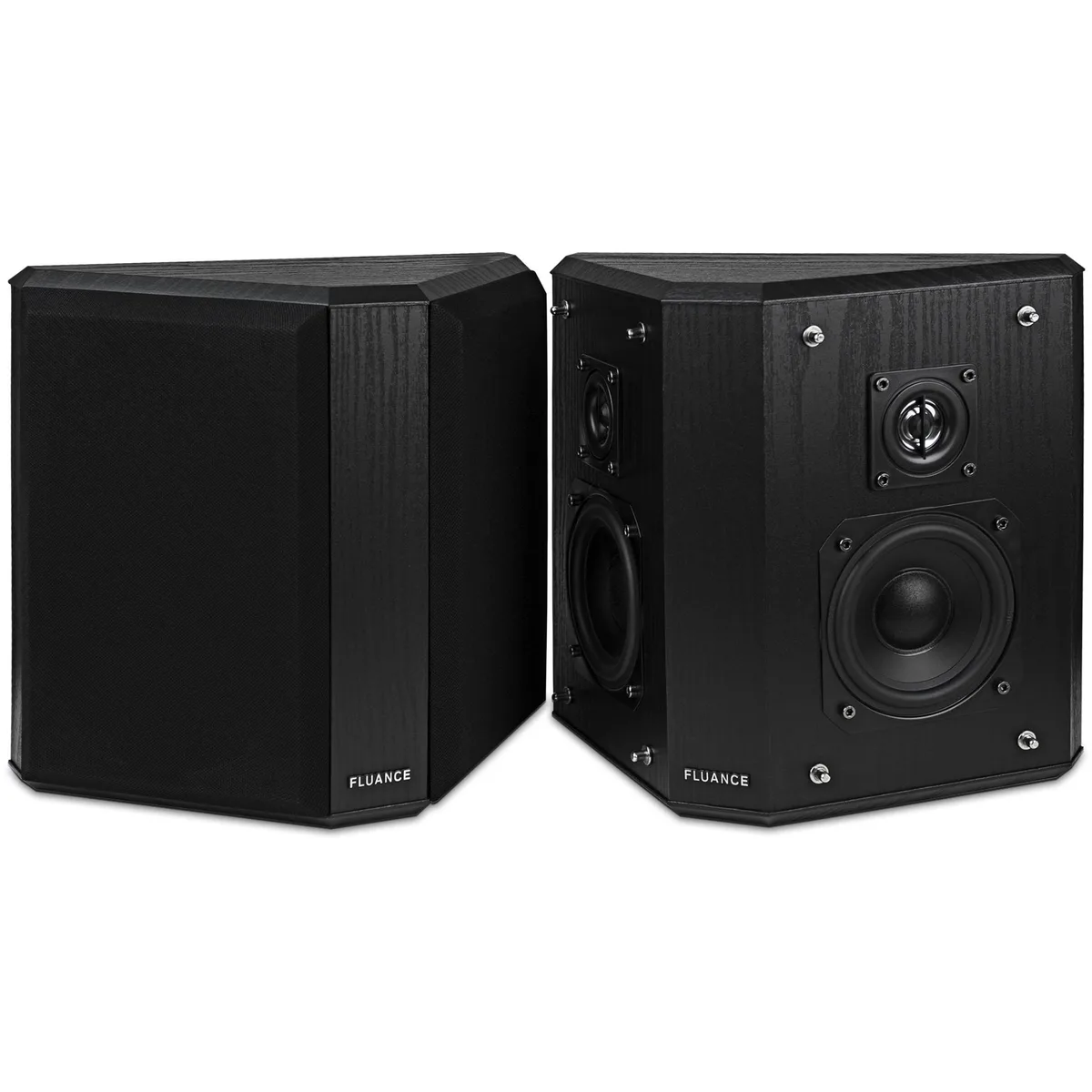 Fluance Fluance SXBP2 Elite Bipolar Surround Speakers Black Ash Pair — product photo