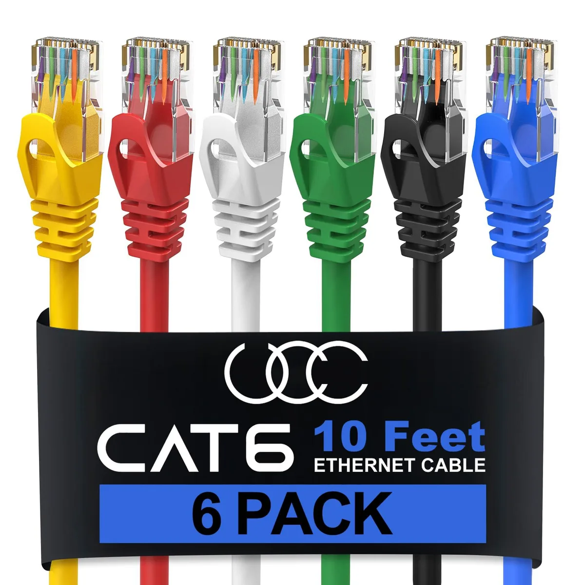  Ultra Clarity Cables Cat6 Ethernet Cable 10 ft 6 Pack — product photo