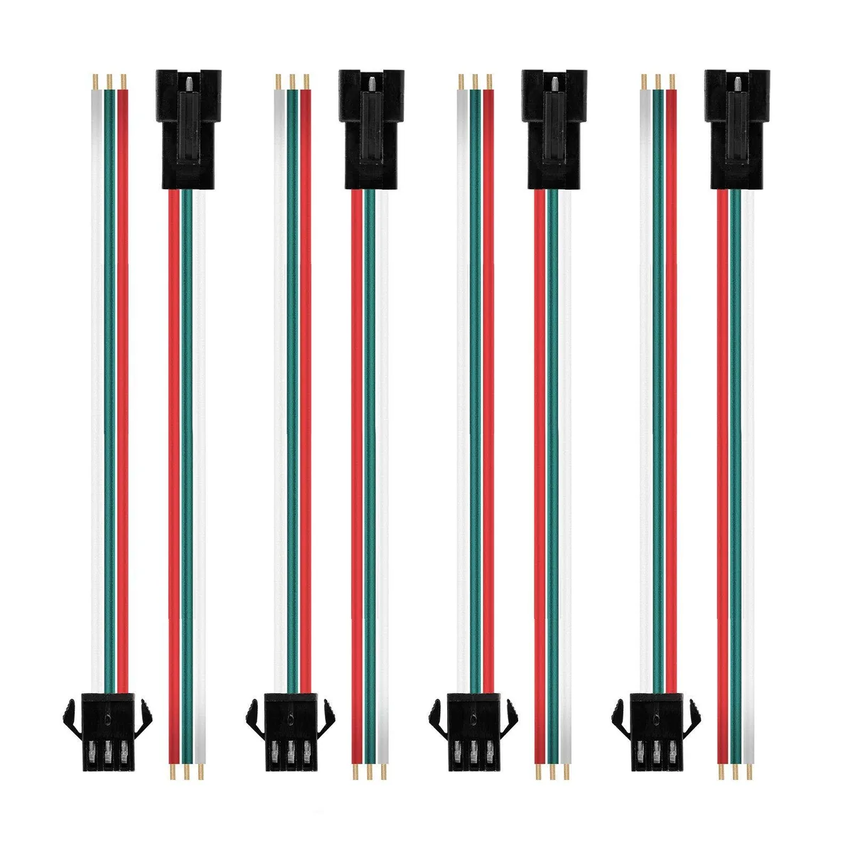 KEHIPI KEHIPI 20 Pairs JST SM 3 Pin Wire Cap Connectors 15cm 22awg — product photo