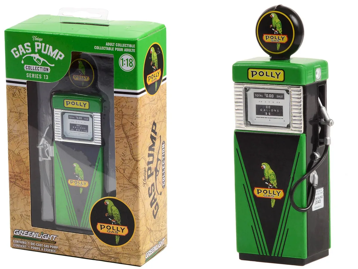 GREENLIGHT GREENLIGHT 1951 Wayne 505 Gas Pump "Polly Gas" 1/18 Scale Series 13 hobby collectible — product photo