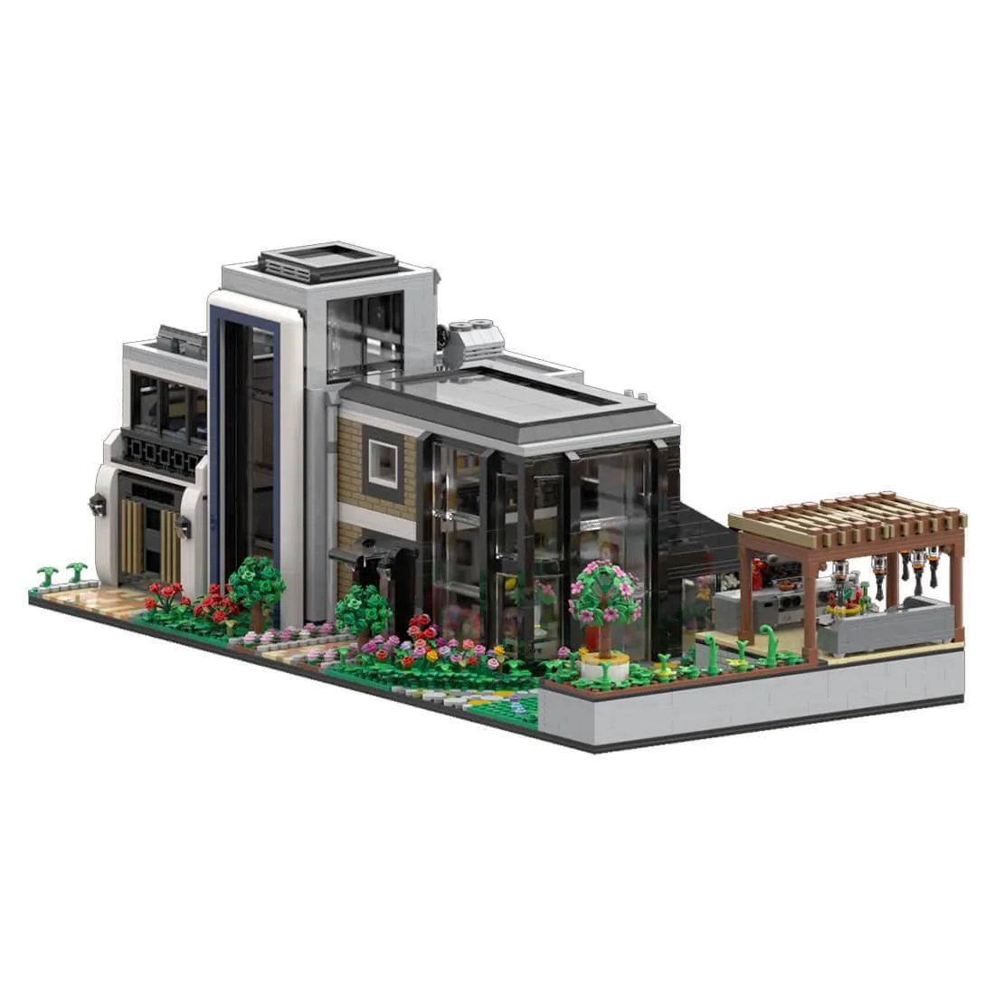 ZITIANYOUBUILD ZITIANYOUBUILD MOC-151755 Modern Glass Villa 4759PCS Building Set — product photo