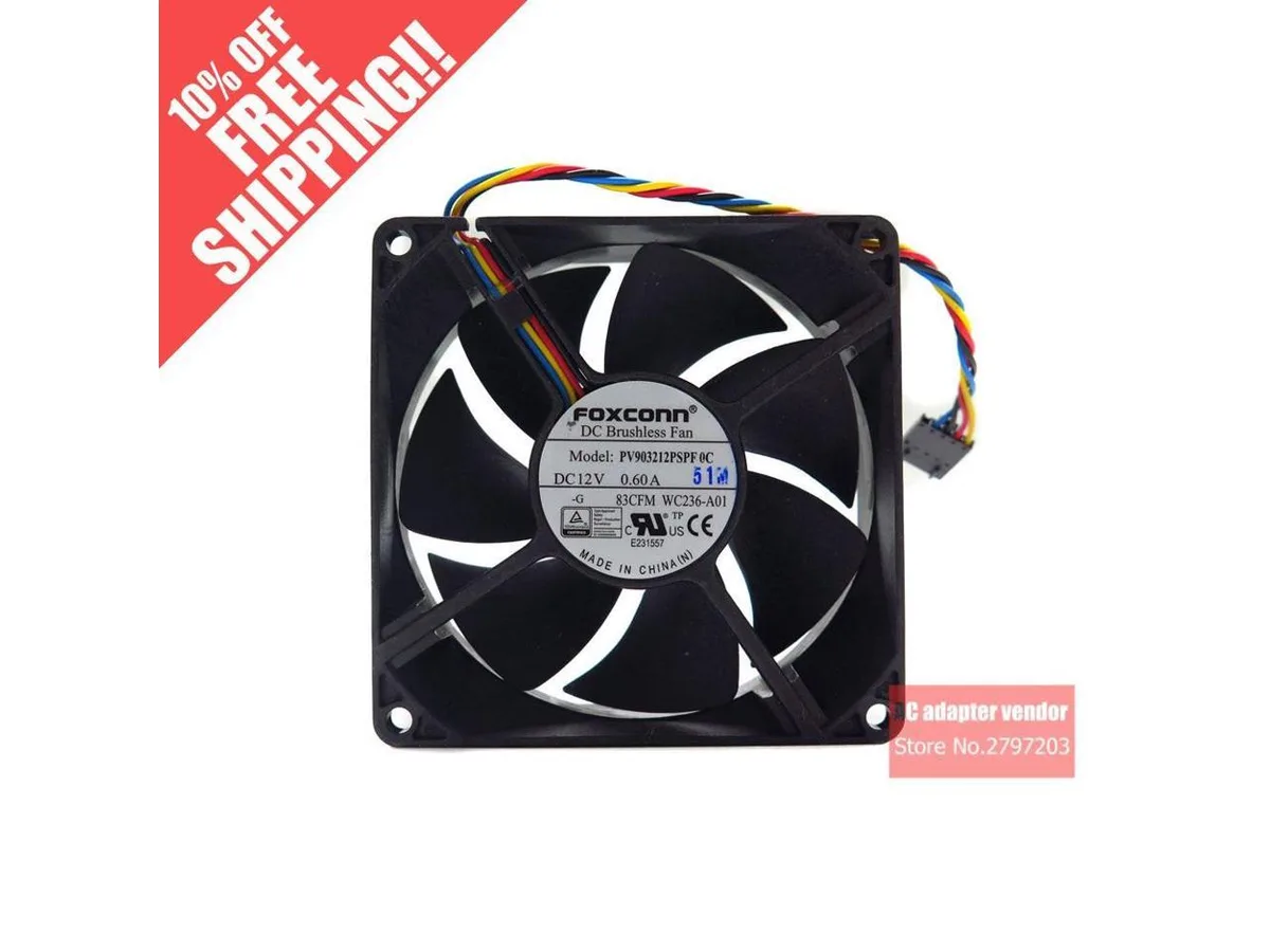 Fans Fans PV903212PSPF 9232 12V .6A Dell cooling fan — product photo