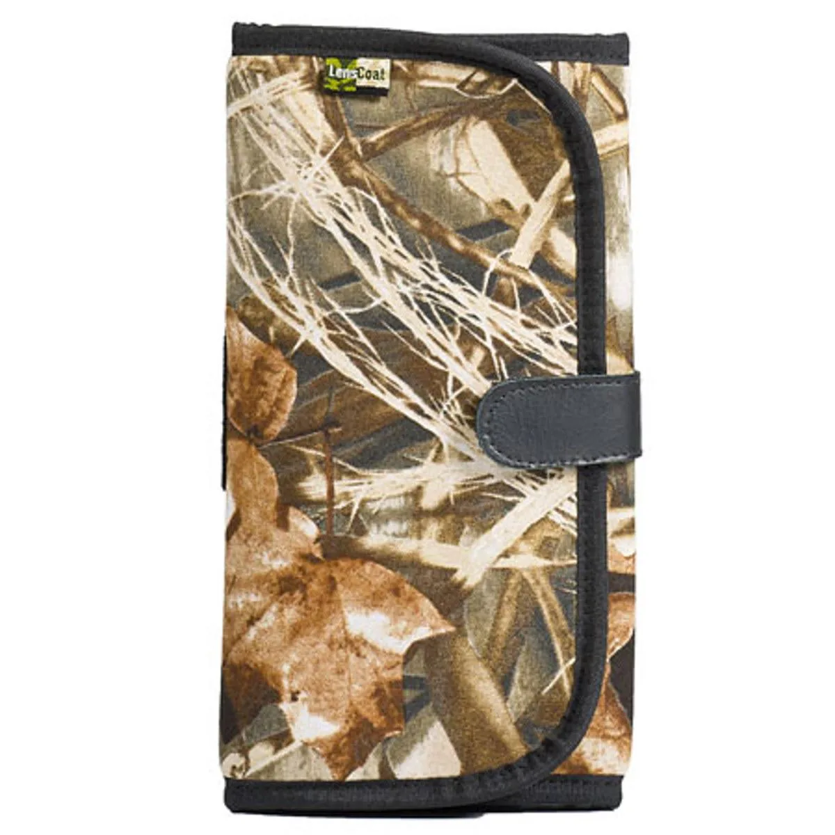 Realtree Max4 camouflage neoprene filter pouch with eight clear PVC pockets and belt loop