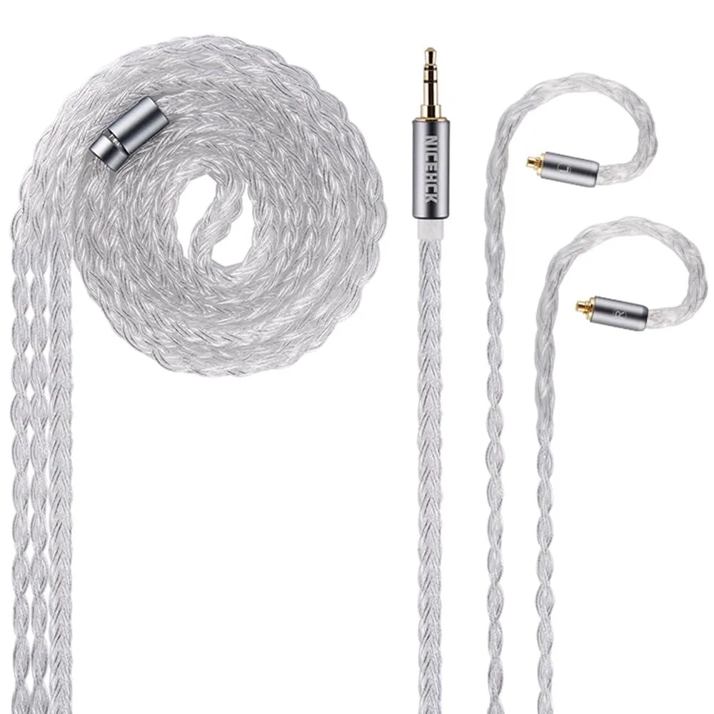 LORDWORLD LORDWORLD IcyMoon 16-strand OCC silver-plated OFC MMCX 3.5mm cable — product photo