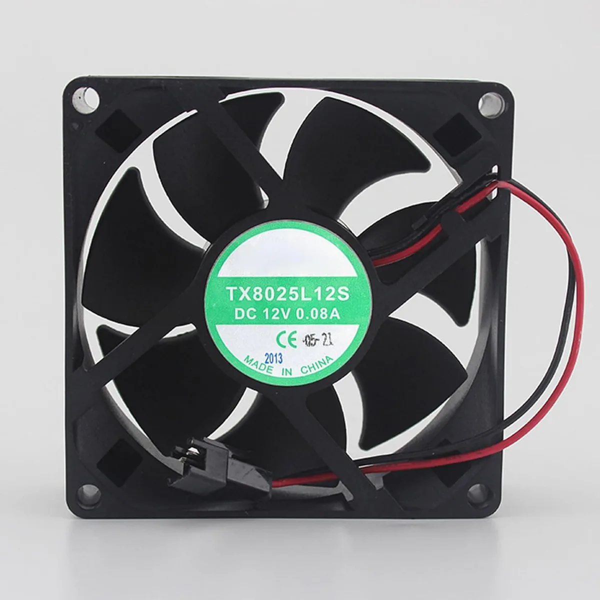 Vszerda Vszerda TX8025L12S 12V .08A 80mm 25mm 2-pin case fan — product photo