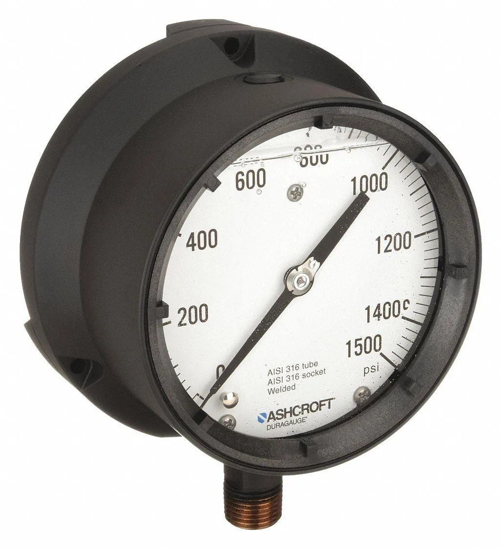 Ashcroft Ashcroft 451379 Process Pressure Gauge 0-1500 psi 4 1/2 in IP66 — product photo