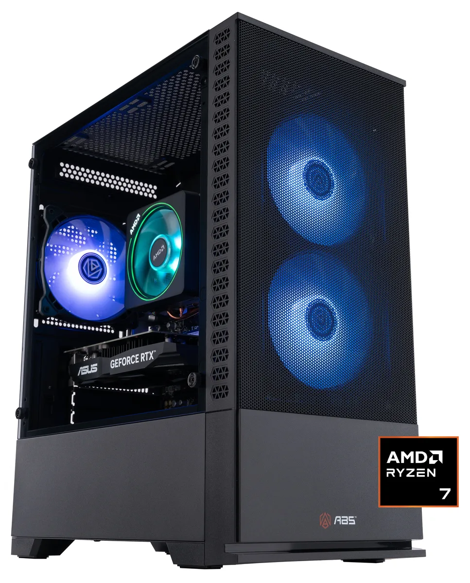 ABS ABS CR57003050 refurbished gaming PC Ryzen 7 5700 RTX 3050 6GB 32GB DDR4 1TB NVMe — product photo