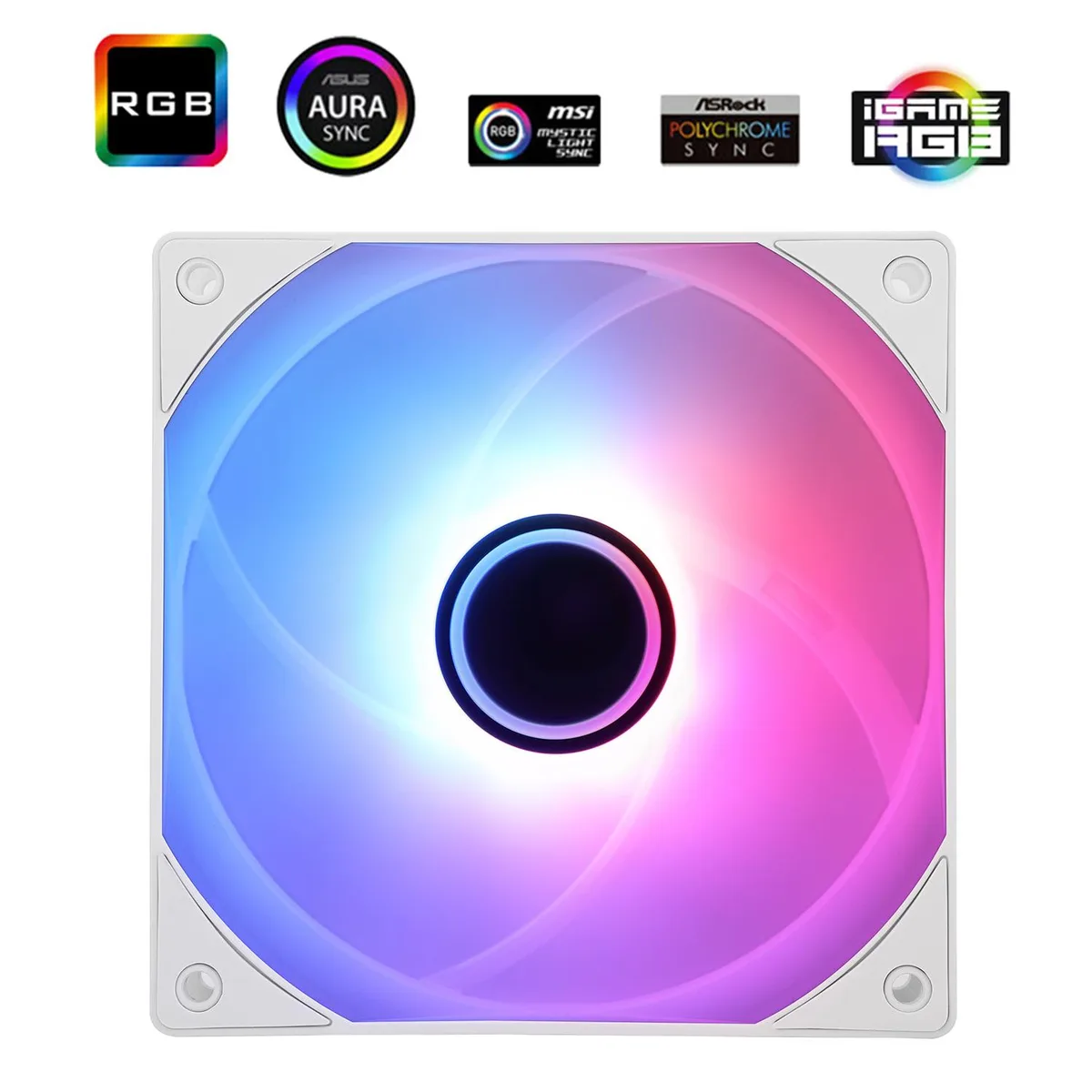 Corn Electronics Corn Electronics TL-C12W-S V3 120 ARGB White Case Fan — product photo