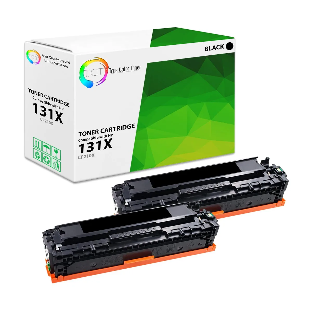 True Color Toner True Color Toner CF210X Black Toner Cartridge 2 Pack High Yield 2400 Pages — product photo