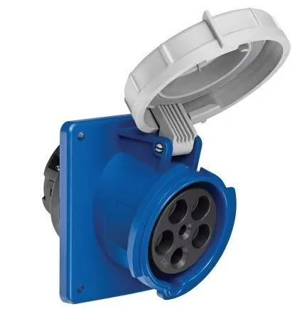 Eaton Eaton AH560R9W Pin &amp; Sleeve Watertight Receptacle 60A 120/208V 3 phase 4 pole 5 wire Blue — product photo