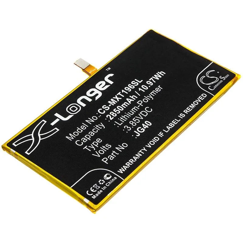 Rectangular smartphone replacement battery with gold contacts