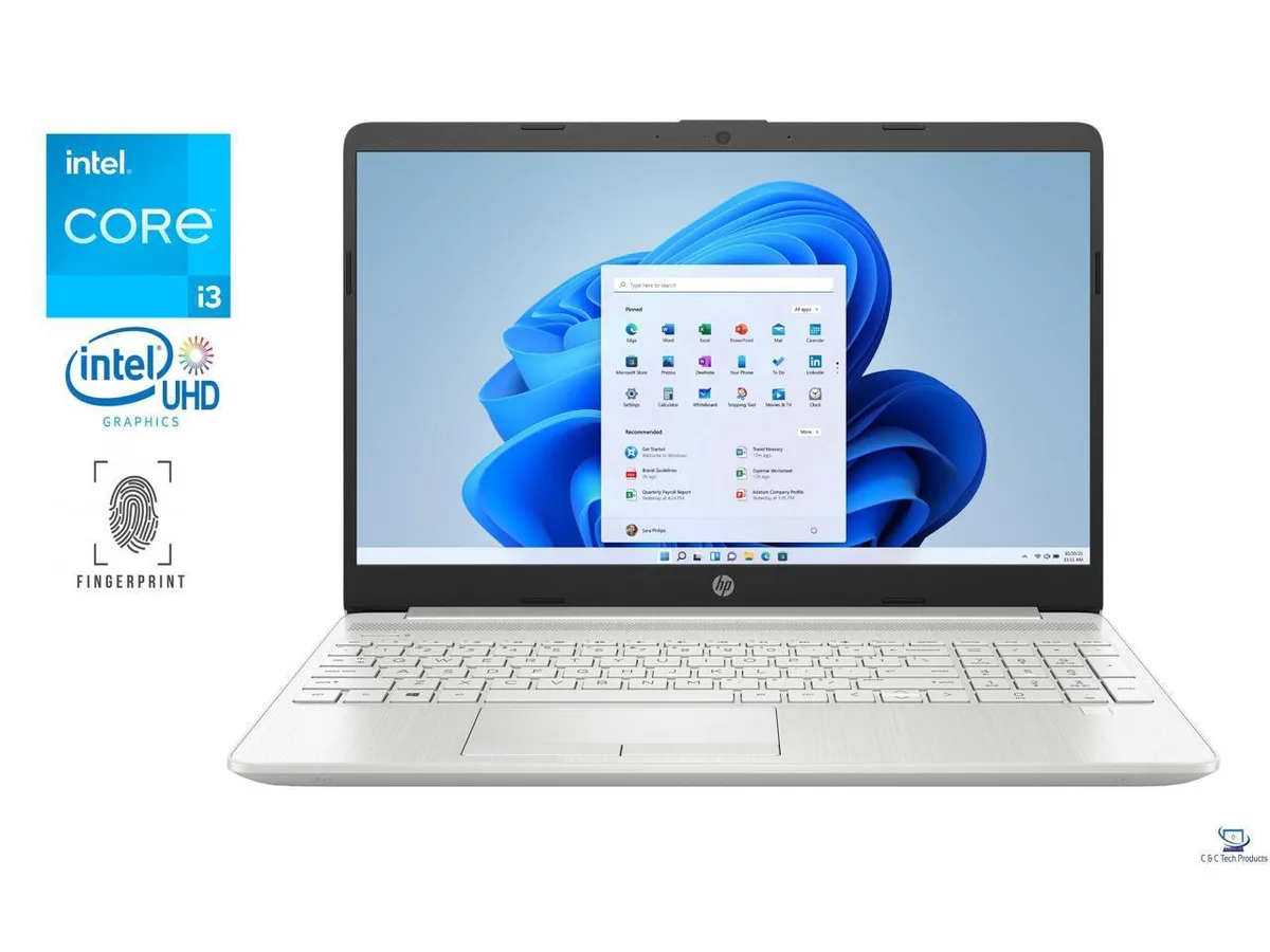 HP HP 15-DW3033 laptop Core i3-1115G4 8GB 512GB 15.6" 1920x1080 Windows 10 Pro Silver — product photo