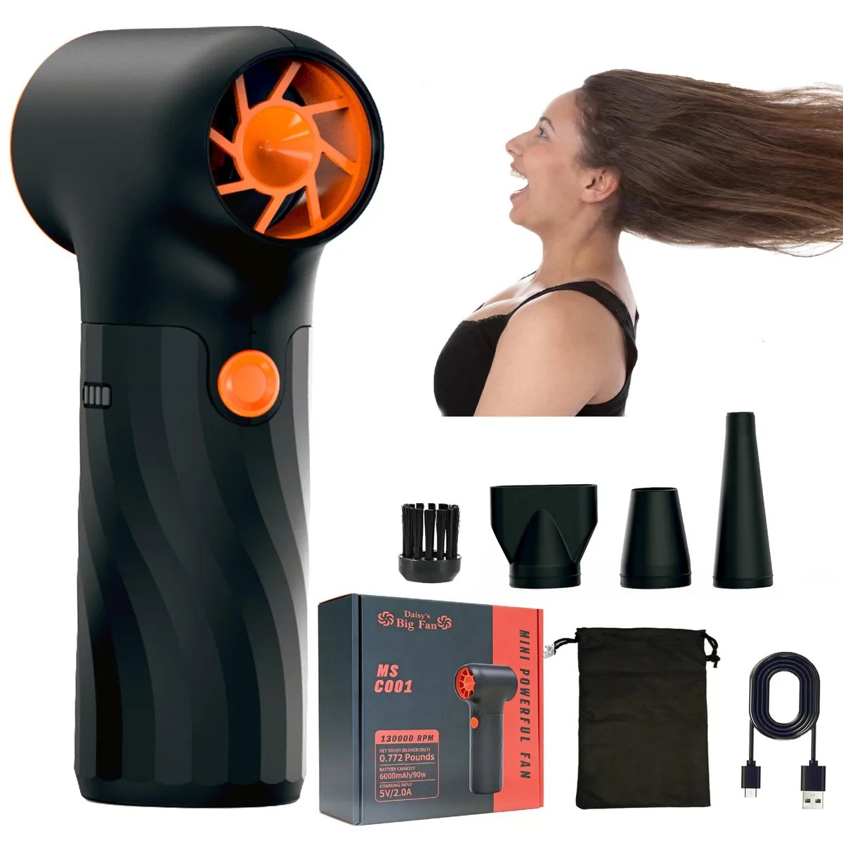  daisysboutique DSB55 Electric Air Duster Blower 130000 RPM Black — product photo