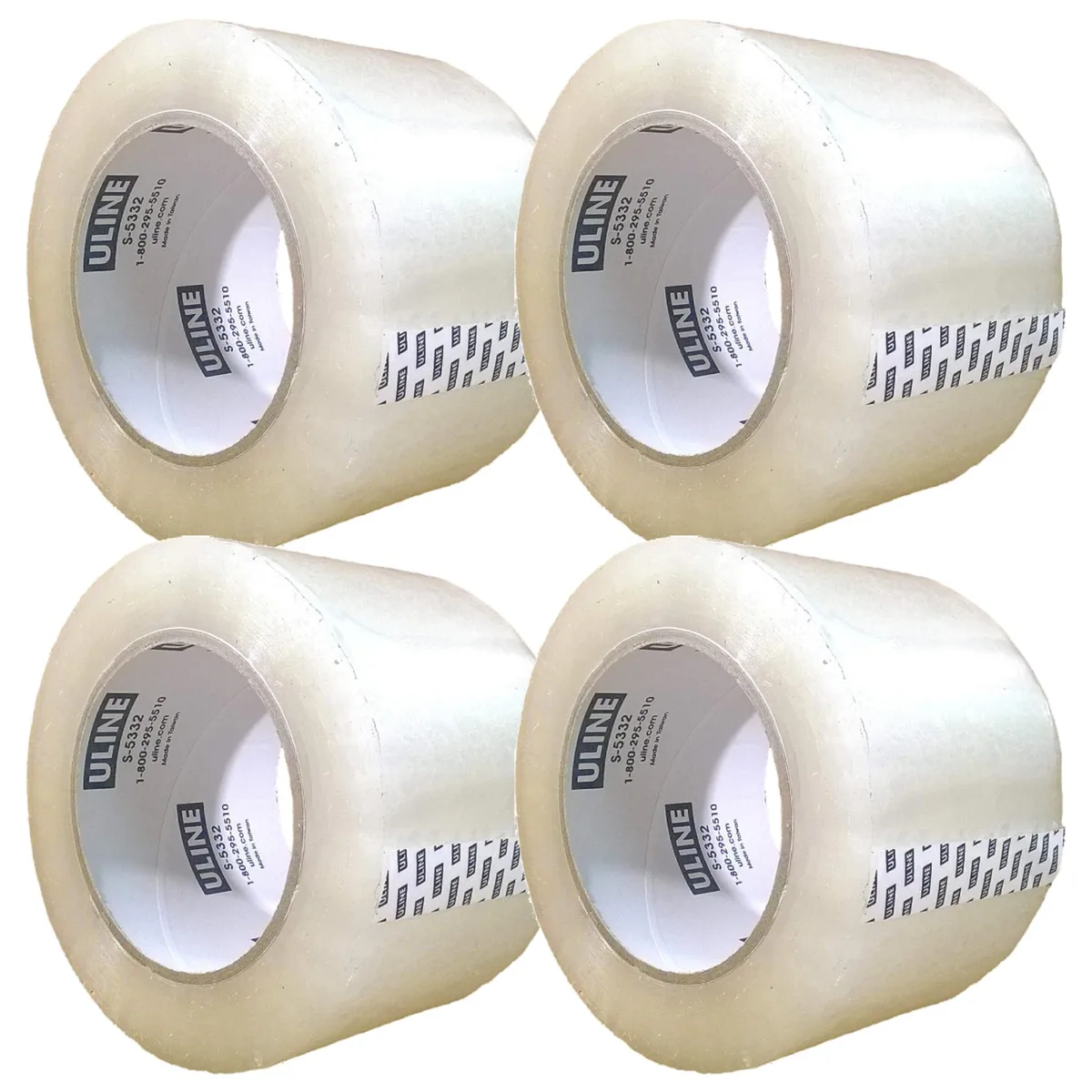  Uline S-5332 Packing Tape 3 Inch x 110 Yard 2.6 Mil Clear Pack of 4 — product photo