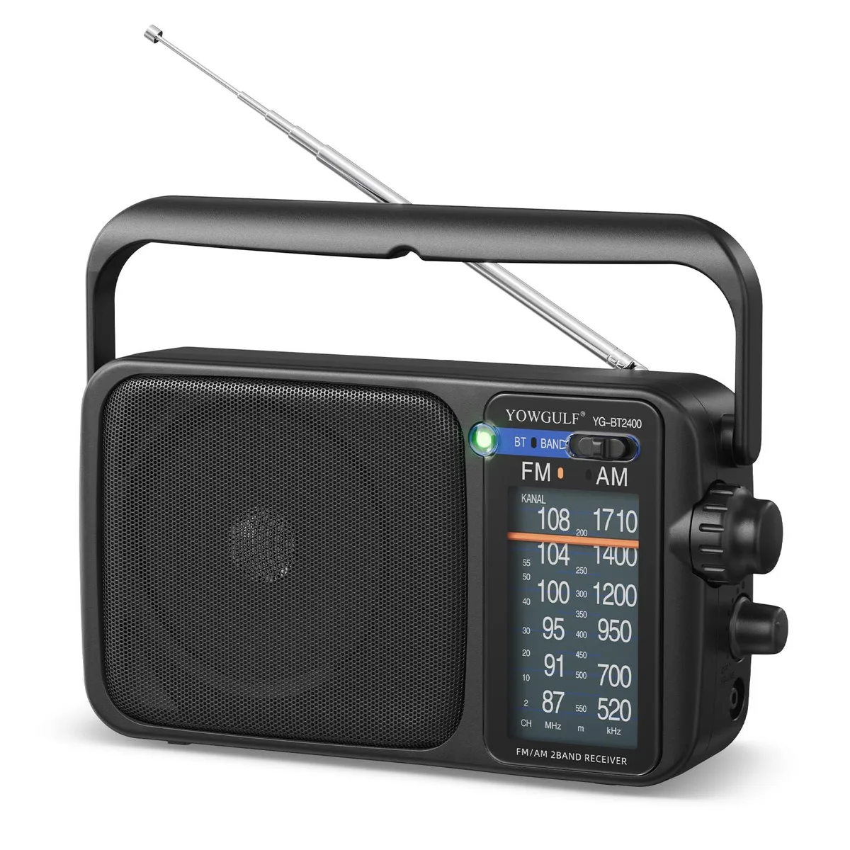  YOWGULF YG-BT2400B AM FM Bluetooth Radio — product photo