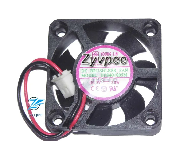 Zyvpee Zyvpee DFS40105M 40 mm 10 mm 5 V .8 W 2 pin sleeve case fan — product photo