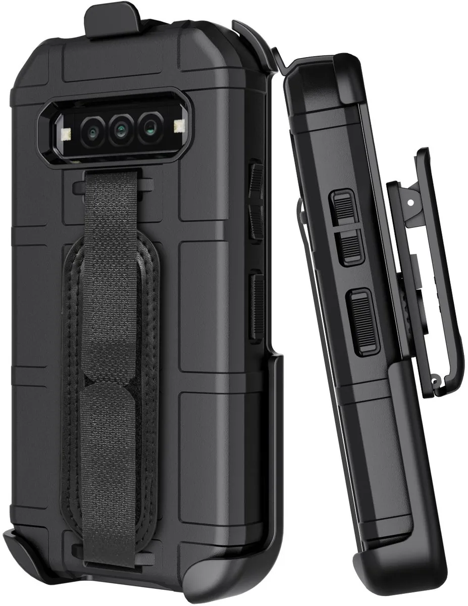 Nakedcellphone Nakedcellphone Special Ops Rugged Case + Hand Strap + Belt Clip for Kyocera DuraForce Pro 3 (E7200) Black — product photo