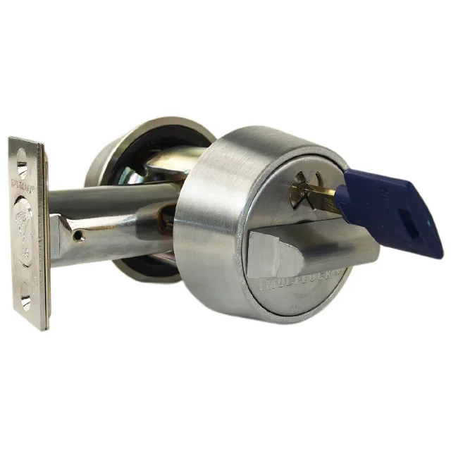 Mul-T-Lock Mul-T-Lock HDC-26-206 Satin Chrome Hercular Double Cylinder Captive Key Deadbolt — product photo