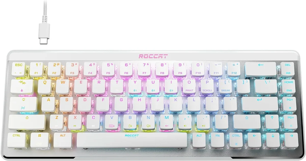 ROCCAT ROCCAT Vulcan II Mini Air 65% Optical Mechanical Gaming Keyboard White — product photo