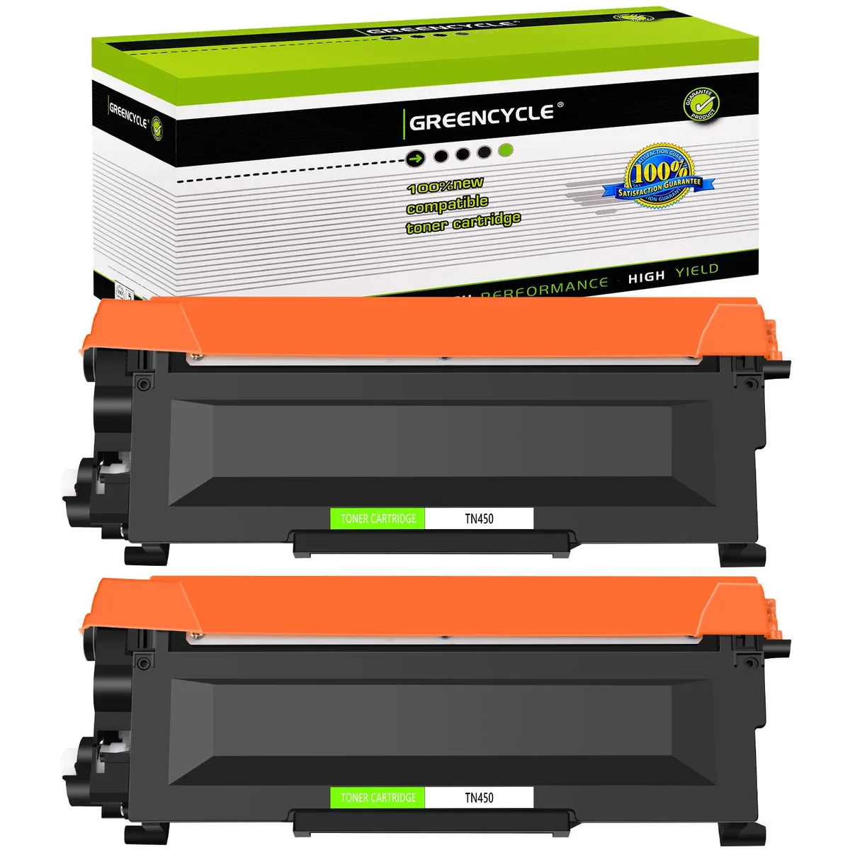 GREENCYCLE GREENCYCLE TN450/TN420 compatible toner cartridge 2 pack black — product photo