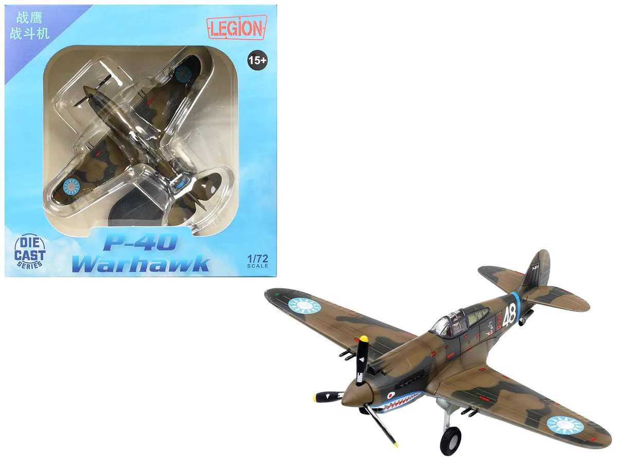 Legion Supplies Legion Supplies Curtiss P-40B/C Warhawk "White 48" 1/72 Diecast Model Airplane — product photo