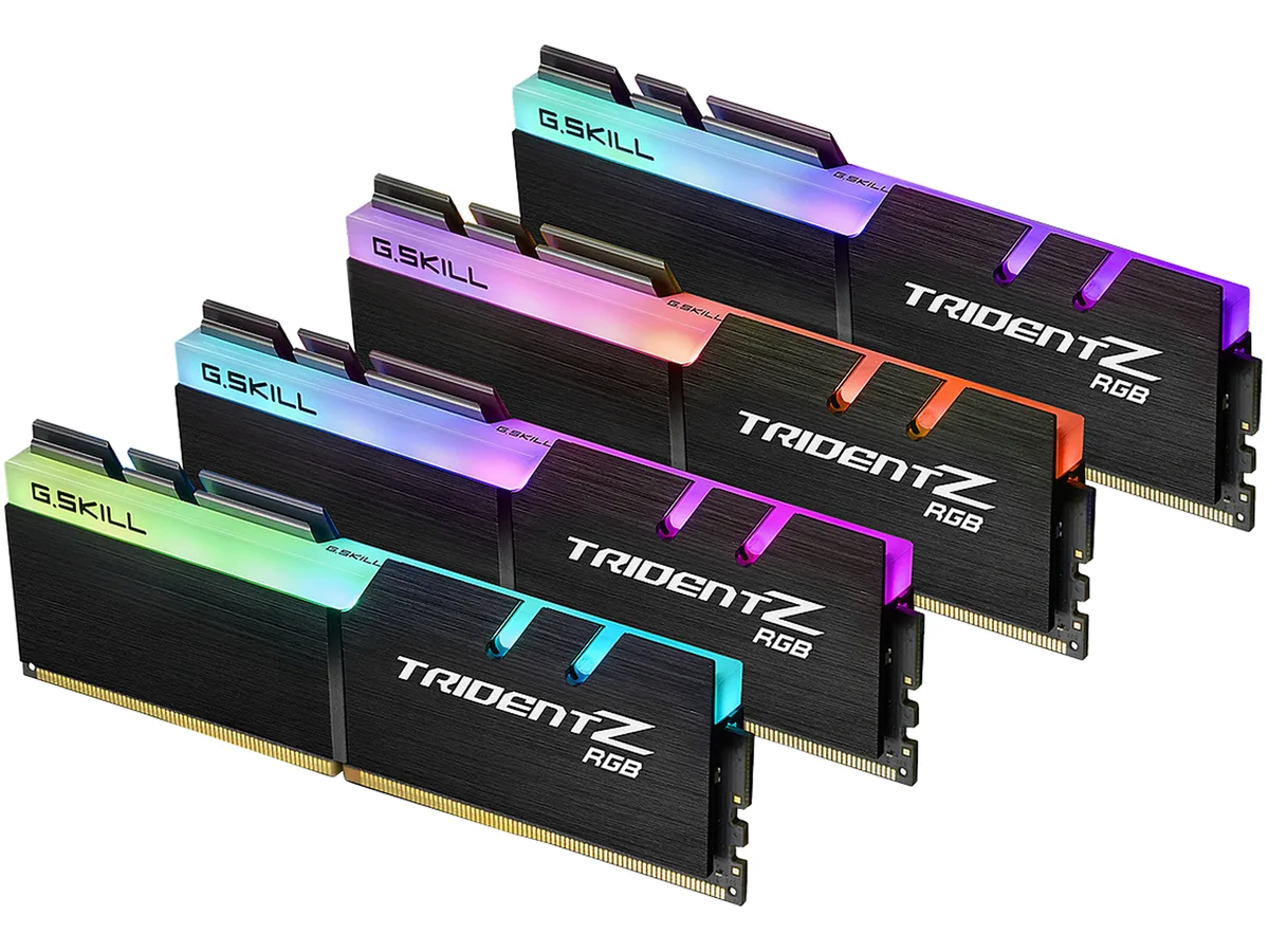 G.SKILL G.SKILL F4-3200C16Q-32GTZR TridentZ RGB 32GB (4 x 8GB) DDR4 3200 CL16 desktop RAM — product photo