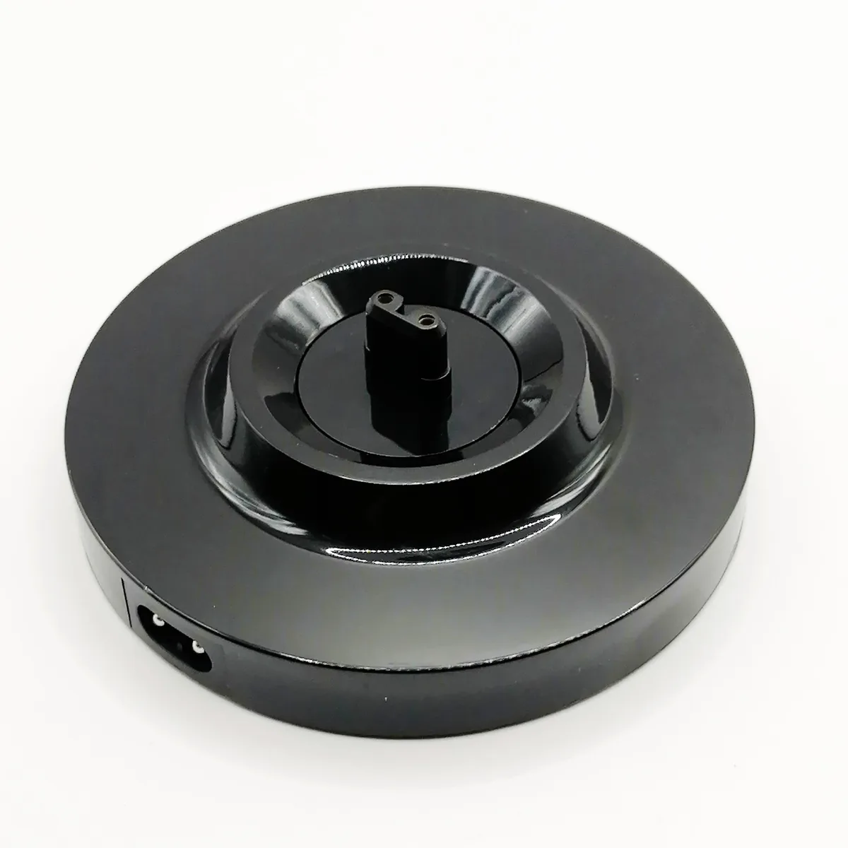 Black plastic charger stand base for electric shaver