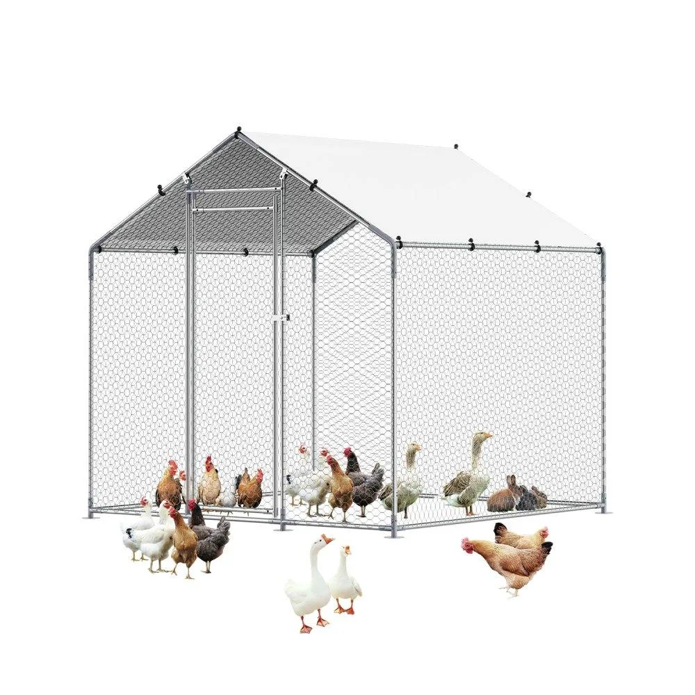 VEVOR VEVOR Metal Chicken Coop 6.56x6.56x6.56ft Spire Roof — product photo