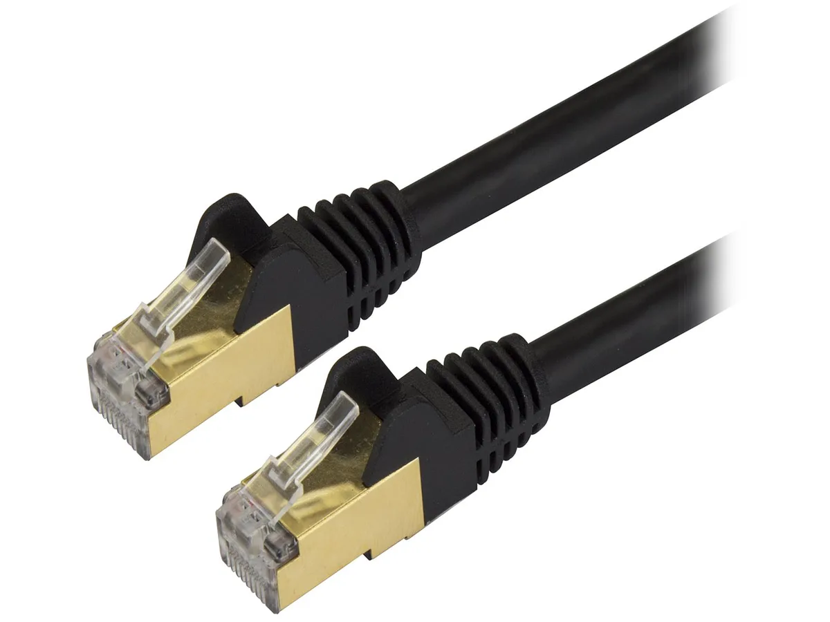 STARTECH STARTECH C6ASPAT4BK Cat6a shielded network ethernet cable 4 ft black — product photo