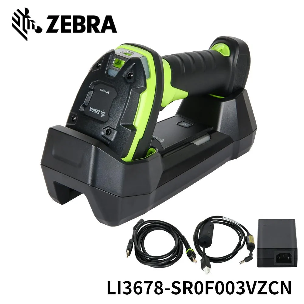 K&amp;K K&amp;K LI3678 Ultra-Rugged Cordless 1D Barcode Scanner USB Kit with Cradle — product photo